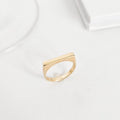 Anel Line Elis Banho Ouro 18k