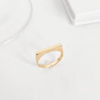 Anel Line Elis Banho Ouro 18k