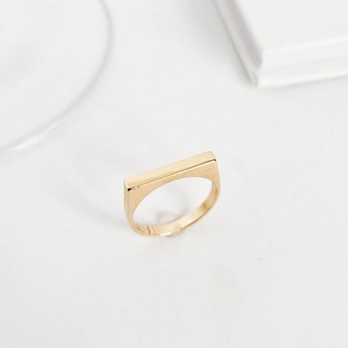 Anel Line Elis Banho Ouro 18k