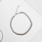 Pulseira Malha Snake Banho Ródio Branco