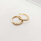 Anel Zircônias Clara Banho Ouro 18k