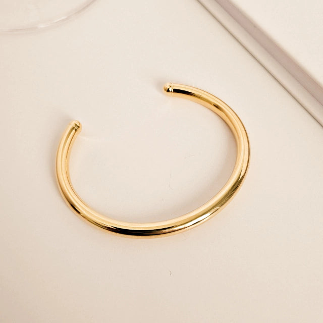 Bracelete Liso Aro Maya Banho Ouro 18k