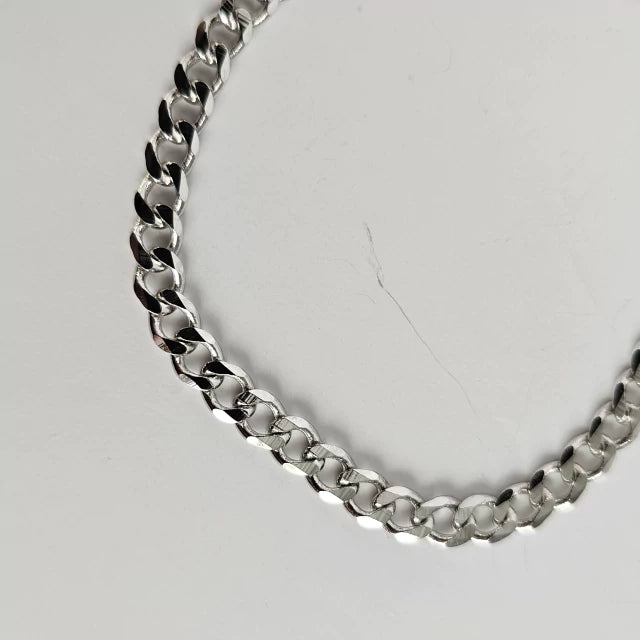 Pulseira Corrente Fina Maria Banho Ródio Branco