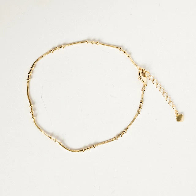 Pulseira Bolinhas Polidas Maria Banho Ródio Branco