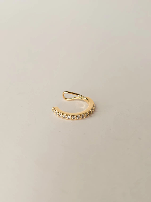 Piercing Fake Cravejado Elis Banho Ouro 18k