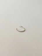 Piercing Fake Cravejado Elis Banho Ródio Branco