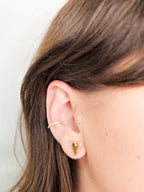 Piercing Fake Cravejado Elis Banho Ouro 18k
