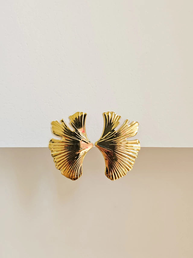 Brinco Alga Maria Banho Ouro 18K
