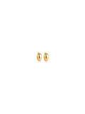 Brinco Pequeno Rita Oval Liso Banho Ouro 18k