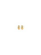 Brinco Pequeno Rita Oval Liso Banho Ouro 18k