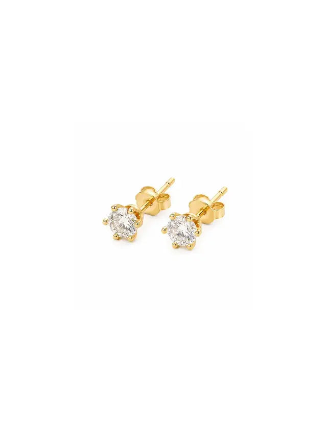 Brinco Mini Ponto de Luz 3MM Banho Ouro 18K