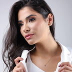 Brinco Quadrado PP com zircônia - Bruna Semijoias