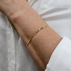 Pulseira Bolinhas Achatadas Clara Banho Ouro 18k