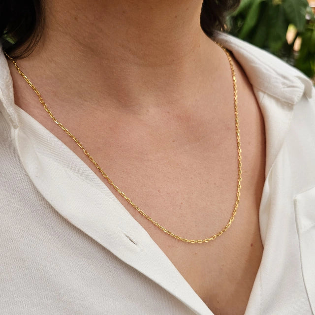 Colar Corrente Maya Cartier 70cm Banho Ouro 18k
