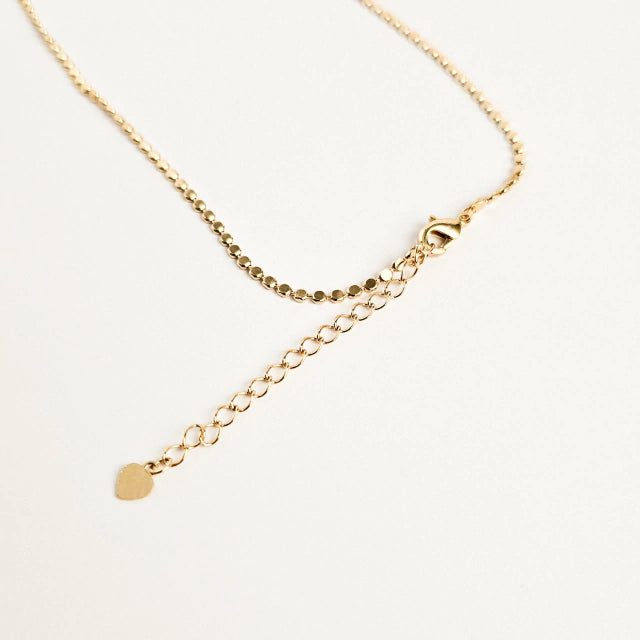 Colar Bolinhas Achatadas Clara 45cm Banho Ouro 18K