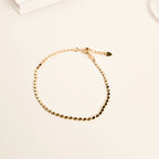 Pulseira Bolinhas Achatadas Clara Banho Ouro 18k