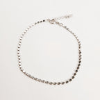 Pulseira Bolinhas Achatadas Clara Banho Ródio Branco