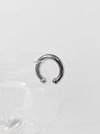 Piercing Fake Bold Banho Ródio Branco