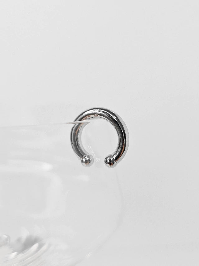 Piercing Fake Bold Banho Ródio Branco