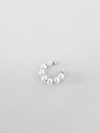 Piercing Fake Pérolas Banho Ródio Branco