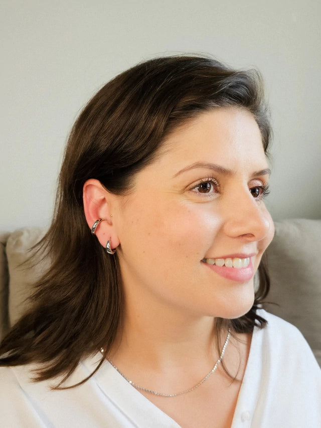 Piercing Fake Bold Banho Ródio Branco