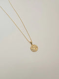 Colar Abelha Medalha Maria Banho Ouro 18K