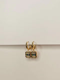 Brinco Argola Medalha Color Nara Banho Ouro 18k