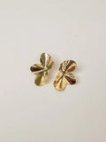 Brinco Flor Maria M Banho Ouro 18K