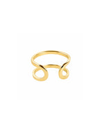 Anel Duplo Liso Clara Banho Ouro 18k