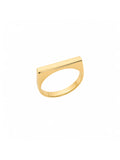 Anel Line Elis Banho Ouro 18k