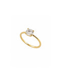 Anel Solitário Zircônia Elis 6mm Banho Ouro 18k