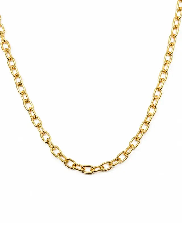 Colar Corrente Elos 40 cm Banho Ouro 18k