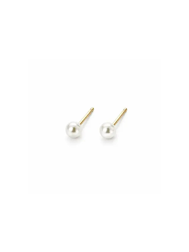 Brinco Pérola 5 mm Banho Ouro 18K