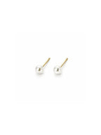 Brinco Pérola 5 mm Banho Ouro 18K