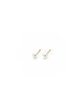 Brinco Pérola 3 mm Banho Ouro 18K
