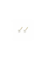 Brinco Pérola 3 mm Banho Ouro 18K