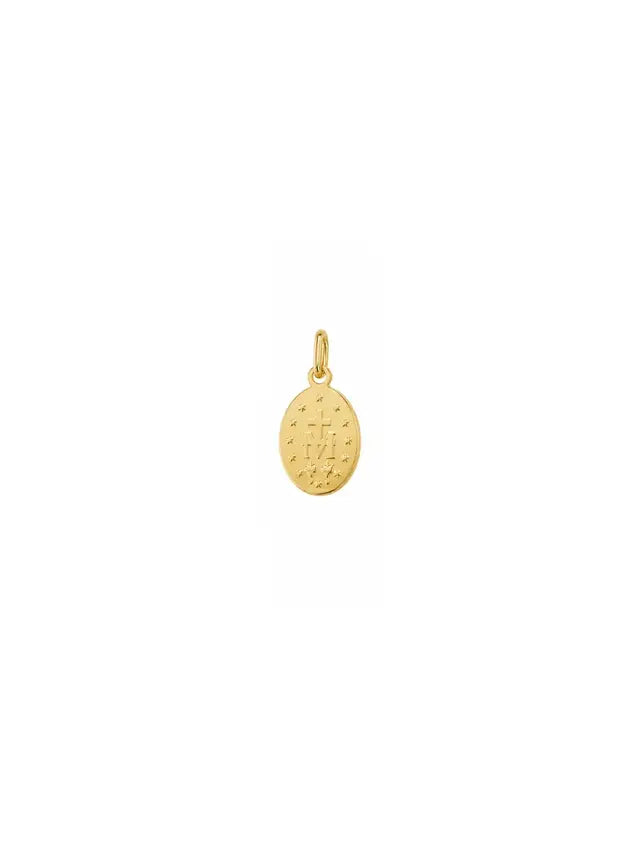 Pingente Medalha Nossa Senhora das Graças Banho Ouro 18k