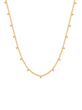 Colar Mini Esferas 40 cm Banho Ouro 18k