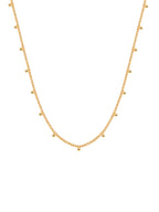 Colar Mini Esferas 40 cm Banho Ouro 18k