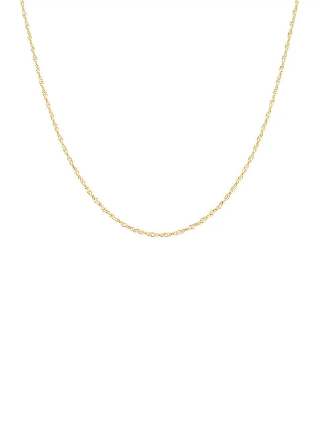 Colar Corrente Maya Singapura 45cm Banho Ouro 18k