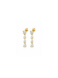 Brinco Pendurado Zirconias Clara Banho de Ouro 18k