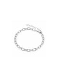 Pulseira Corrente Elos Banho Ródio Branco