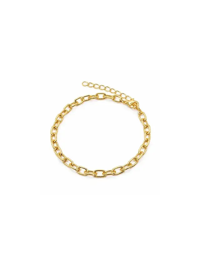 Pulseira Corrente Elos Banho Ouro 18k