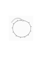 Pulseira Mini Esferas Banho Ródio Branco