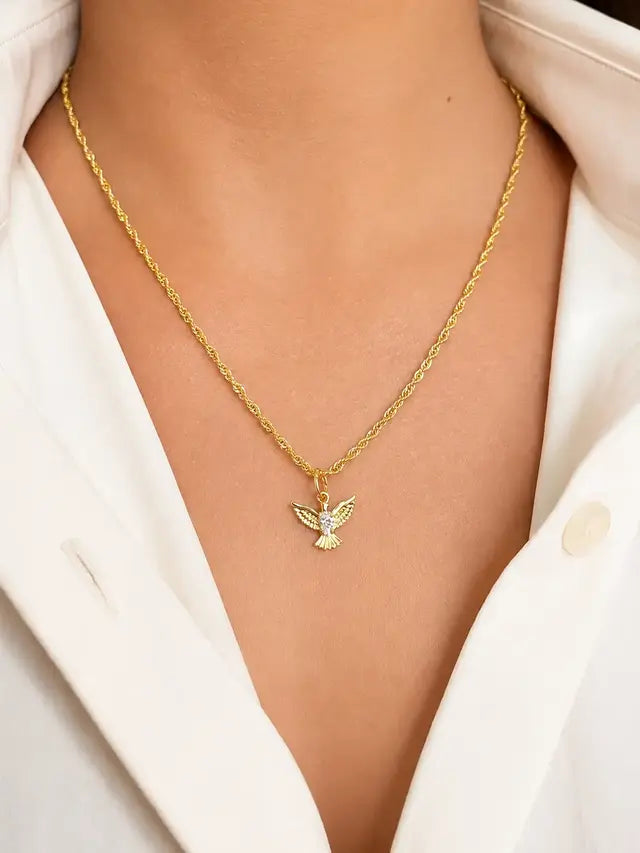 Pingente Espirito Santo Banho Ouro 18k