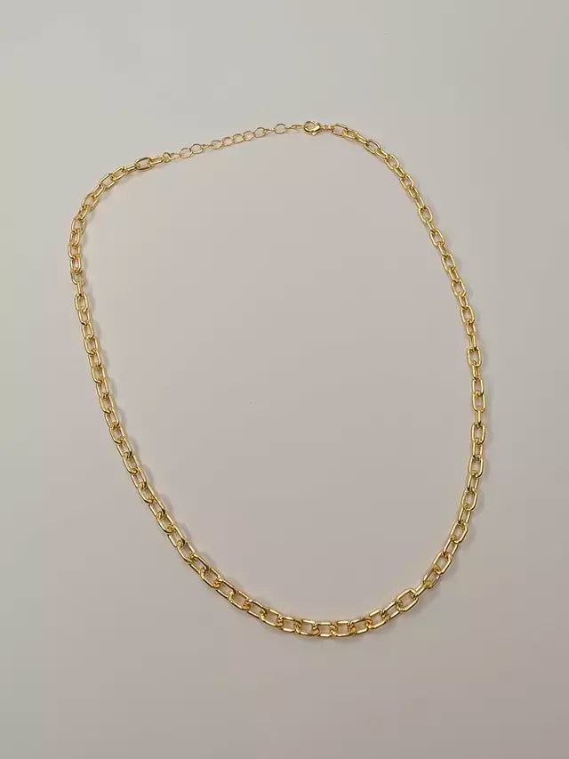 Colar Corrente Elos 40 cm Banho Ouro 18k