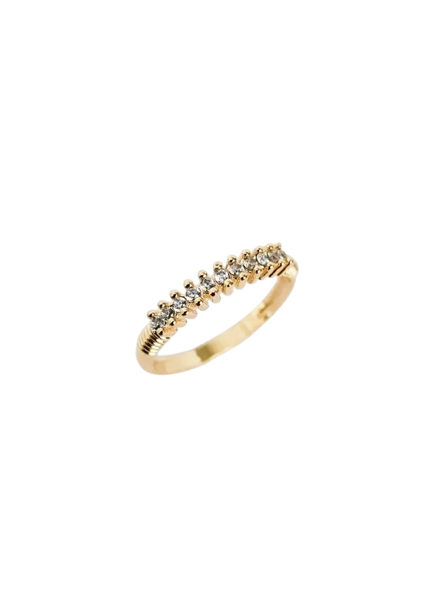 Anel Zircônias Clara Banho Ouro 18k