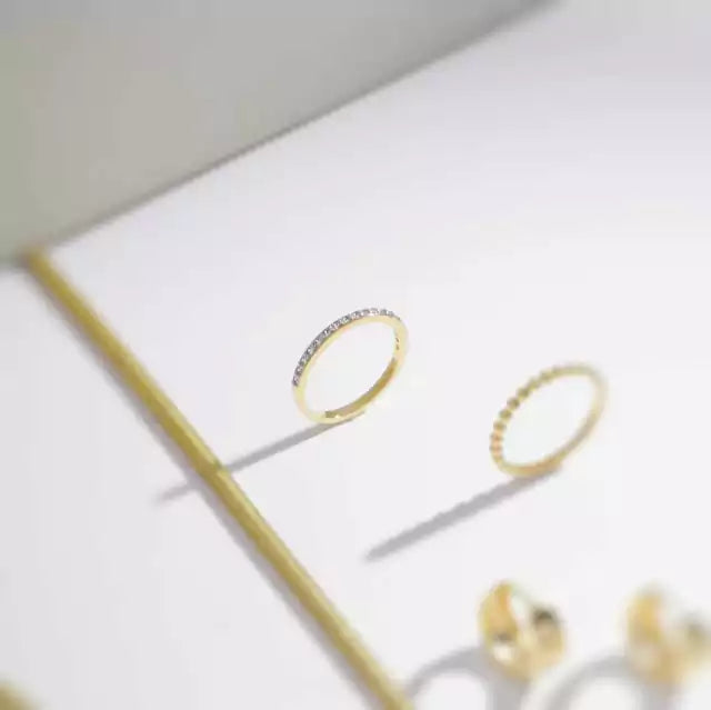 Anel Micro Zircônias - Bruna Semijoias