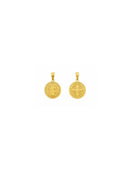 Pingente Medalha São Bento 1.2 cm Banho Ouro 18k