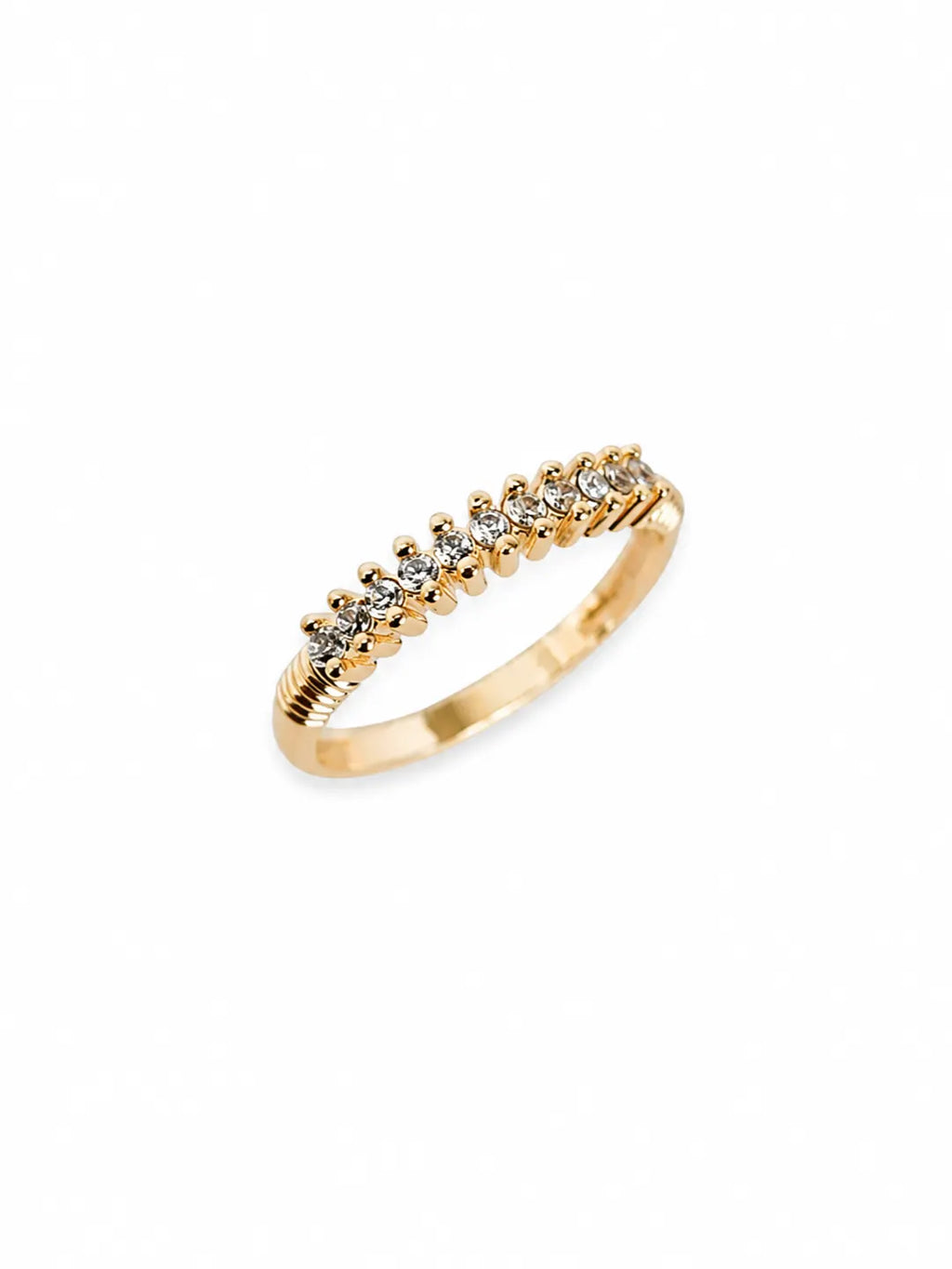 Anel Zircônias Clara Banho Ouro 18k